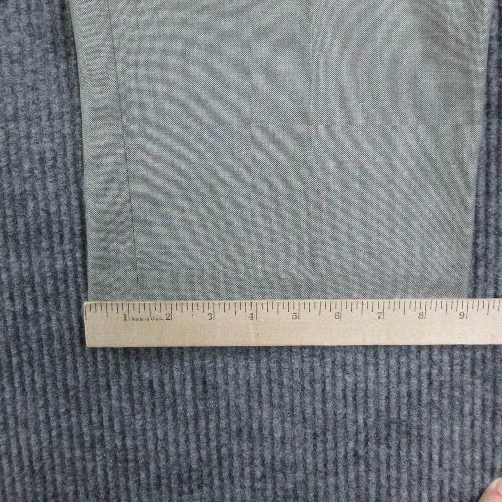 John Henry Suit Pants Mens 33x32 Gray Polyester Rayon Belted Vietnam 32x31.5*